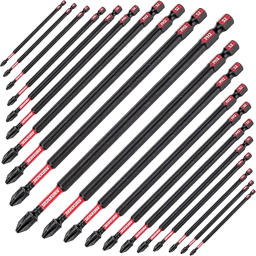 Impact Tough #2 Phillips de 6 pulgadas Brocas de destornillador de inserción, Juego de 20 piezas al por mayor de brocas PH2 para destornillador
