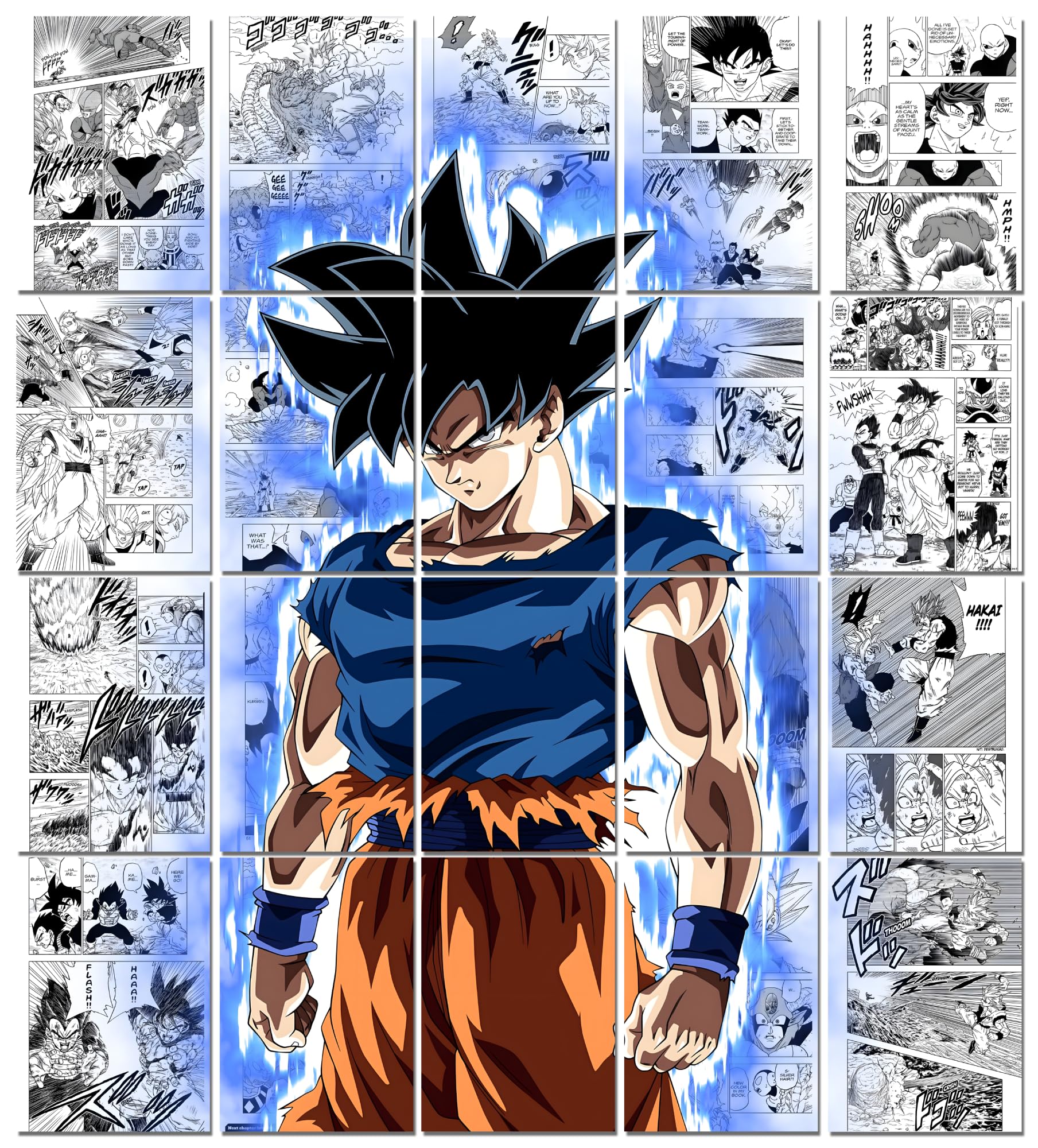 Moment Prints Goku Manga Collage Poster Set - Set of 20, 210 mm x 297 ...