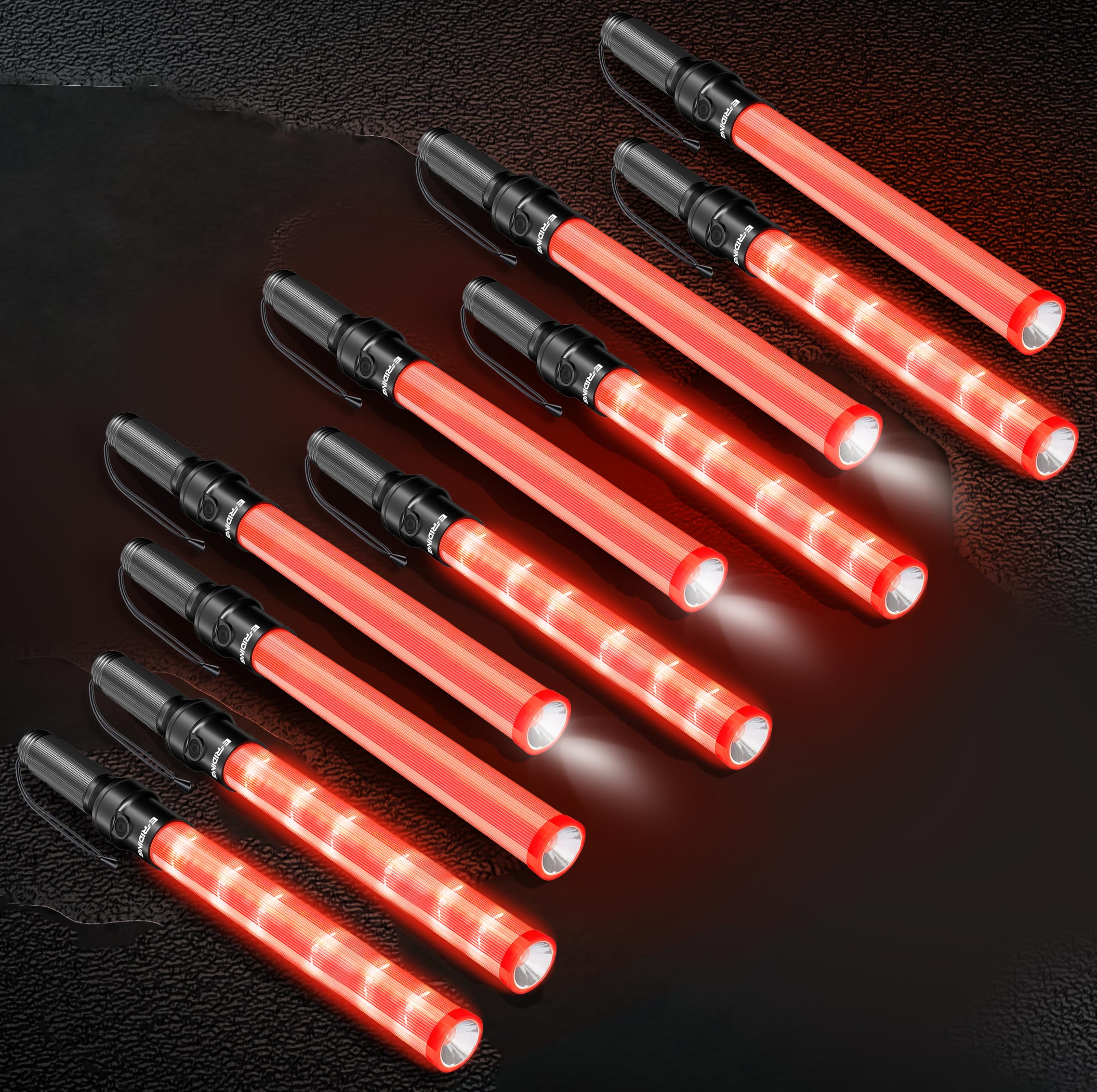 Amazon.com: E-riding 10 Pack 21 Inch Red Traffic Wand with White