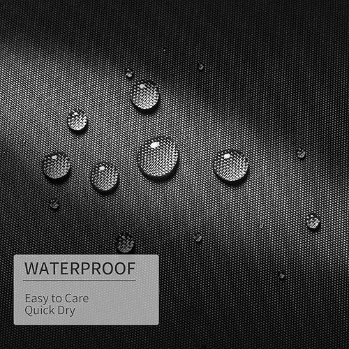 Miniatura 3 de Gibelle Cortina de ducha de tela negra, 72 x 72 pulgadas, forro impermeable para cortina de ducha para baño con ojales de metal y 12 ganchos de