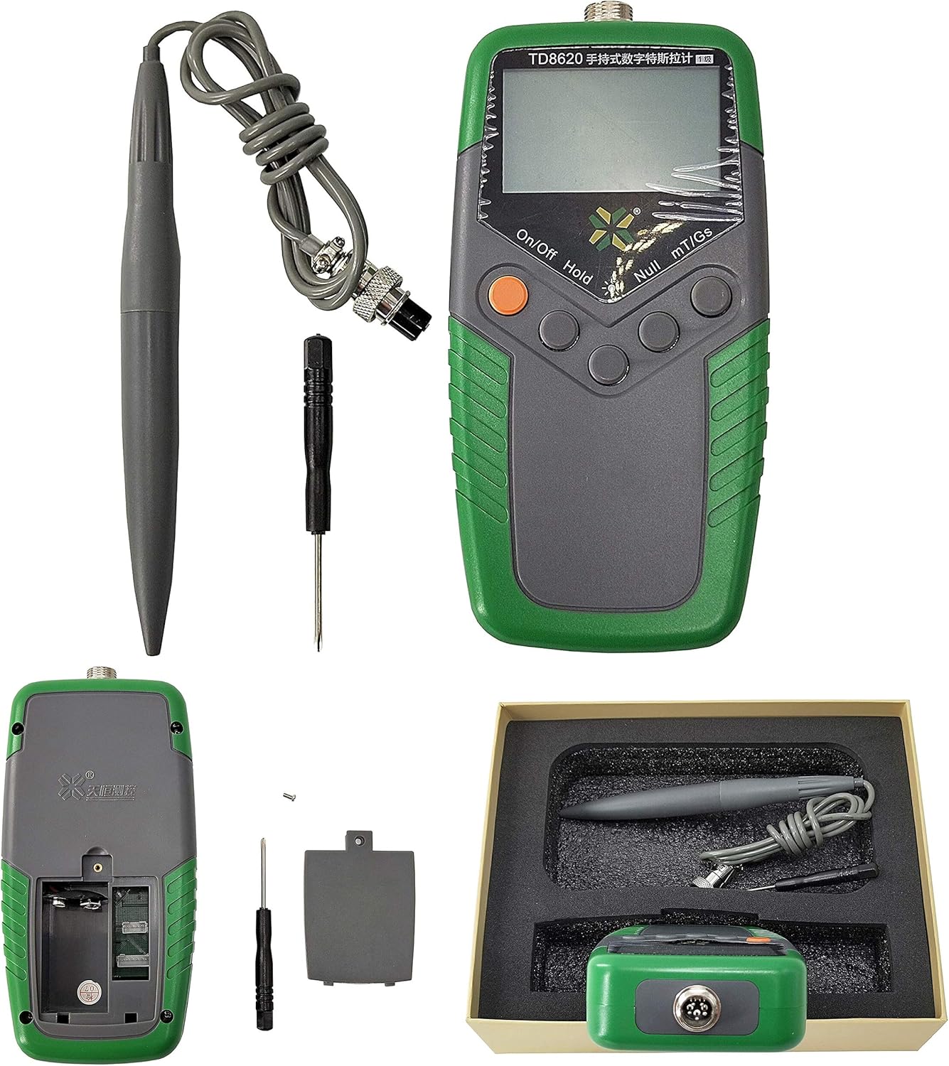 Digital Permanent Magnet Gauss Tesla Meter Fluxmeter Surface Magnetic Field Tester Accuracy ±1%