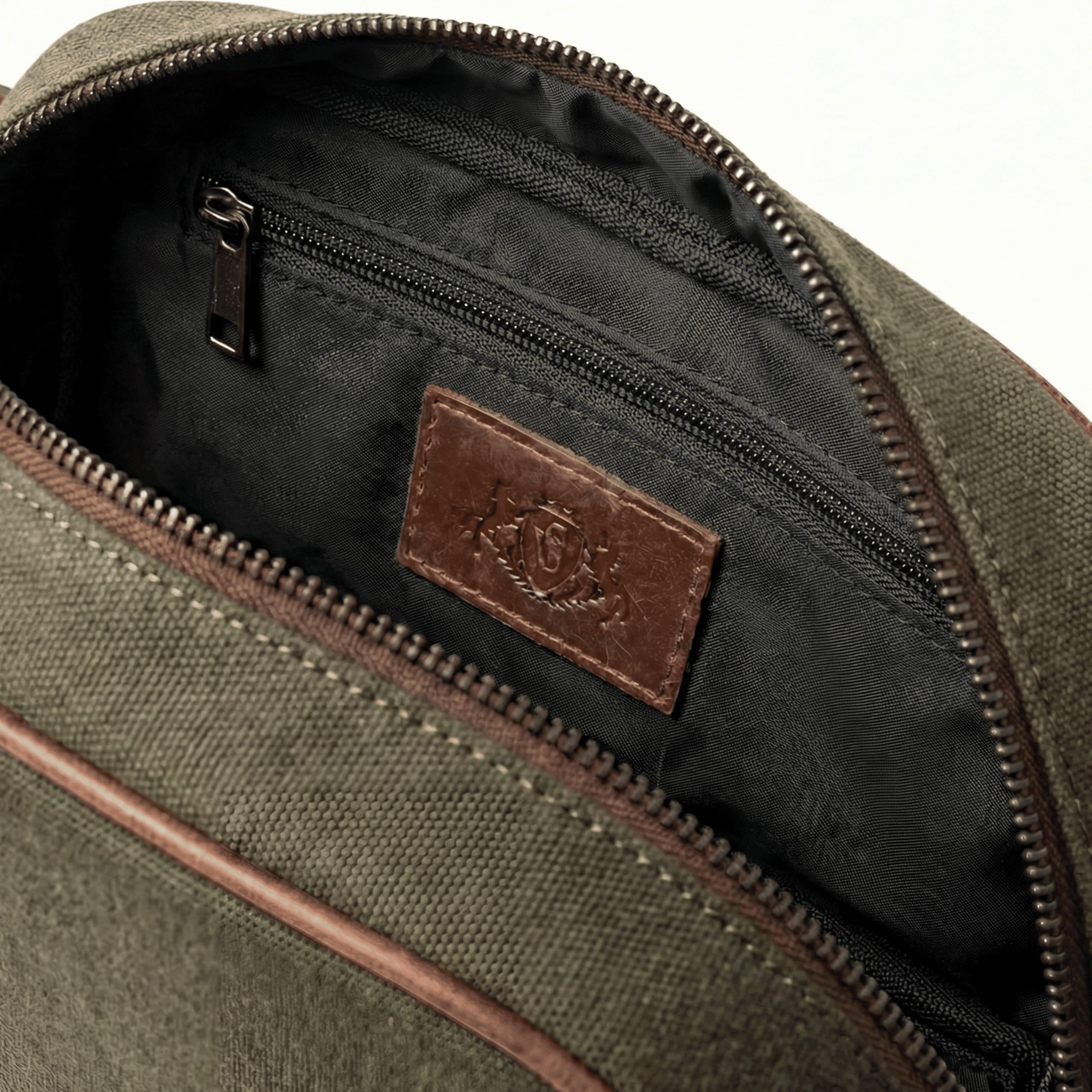 SID & VAIN® borsa toiletry vera pelle CARTER borsetta necessaire Toilette pochette beauty case da Viaggio uomo donna verde prodotto artigianale