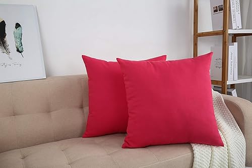 Miniatura 7 de TangDepot - Funda de almohada hecha a mano 100% lona de algodón, Algodón, Rojo sandía