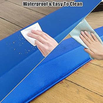 Marfula Gymnastiek balansbalk van schuim, opvouwbare vloerbalk, extra stevig, suède hoes, antislip onderkant met draagtas voor kinderen en volwassenen, thuisgebruik (roze, 15,8 cm