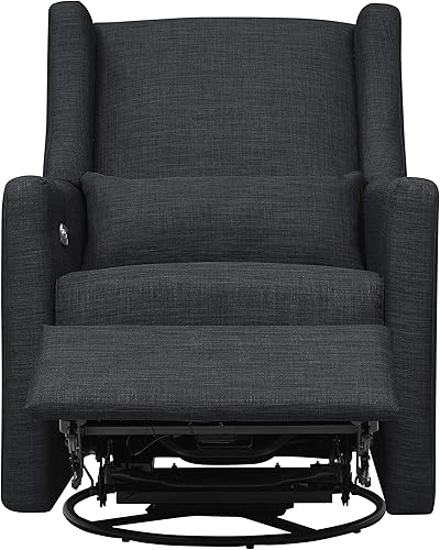 Miniatura 65 de Babyletto Kiwi, reclinable eléctrico y deslizador giratorio con puerto USB en tela de rendimiento de playa, repelente al agua y resistente a