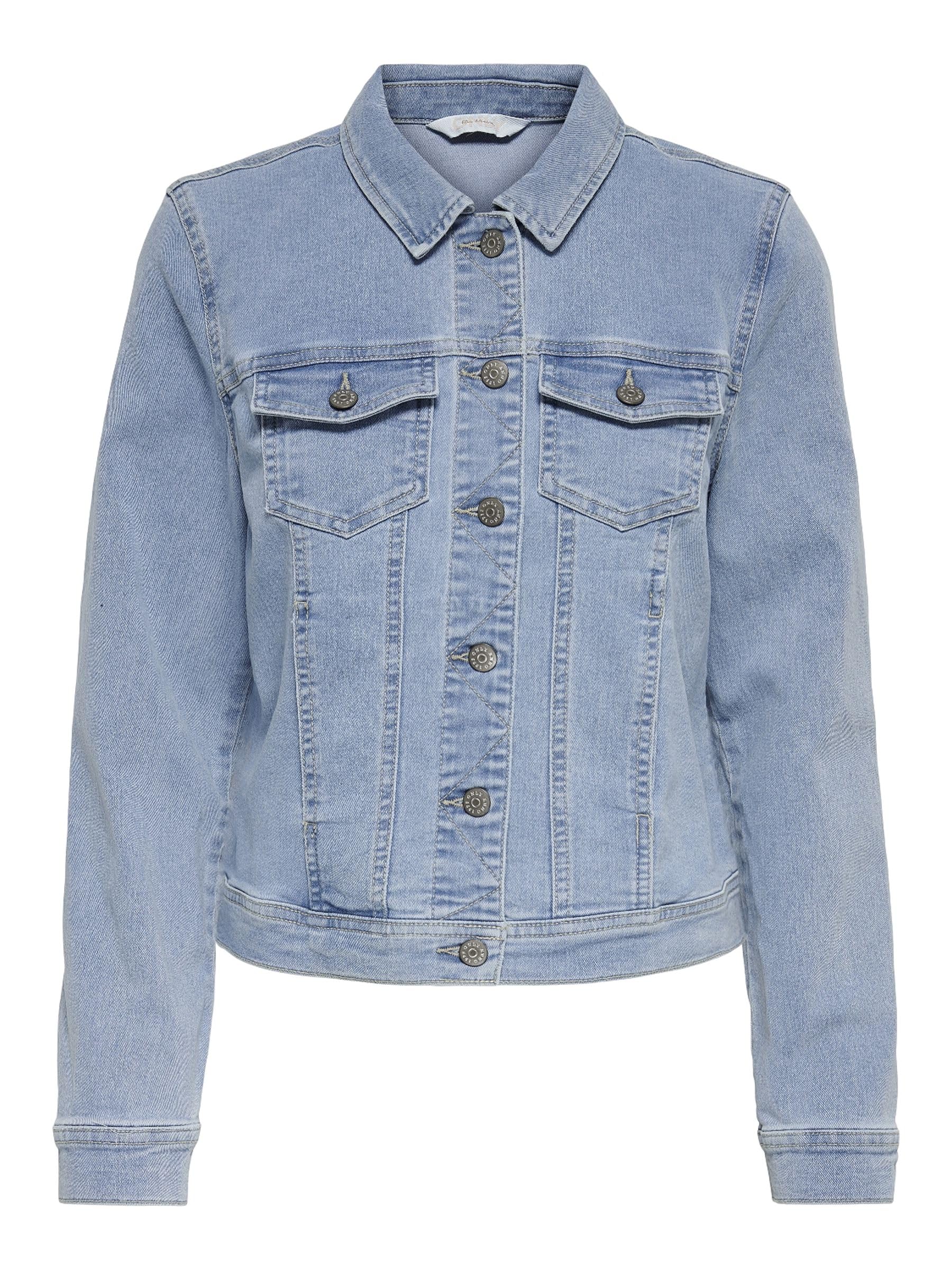 ONLY Onltia Dnm Jacket Col Pimbox Noos Giacchetto denim Donna