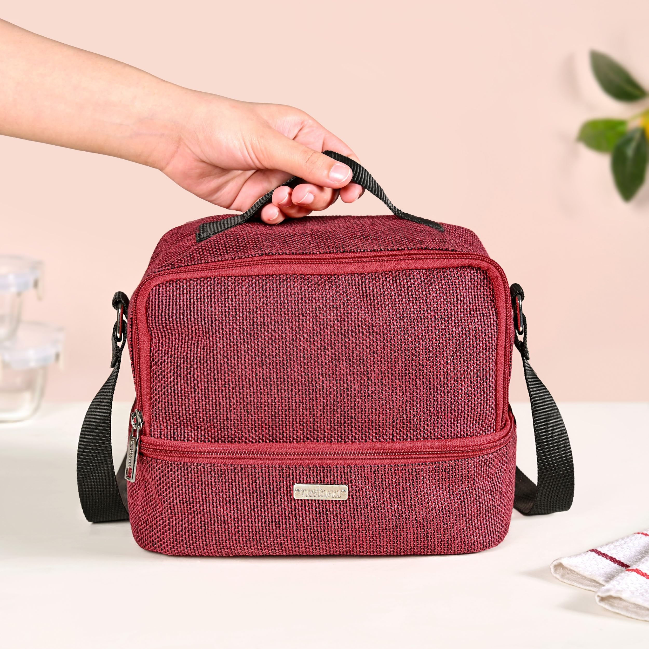 Nestasia Velvet Lunch Bag - Keeps Food Fresh! -19