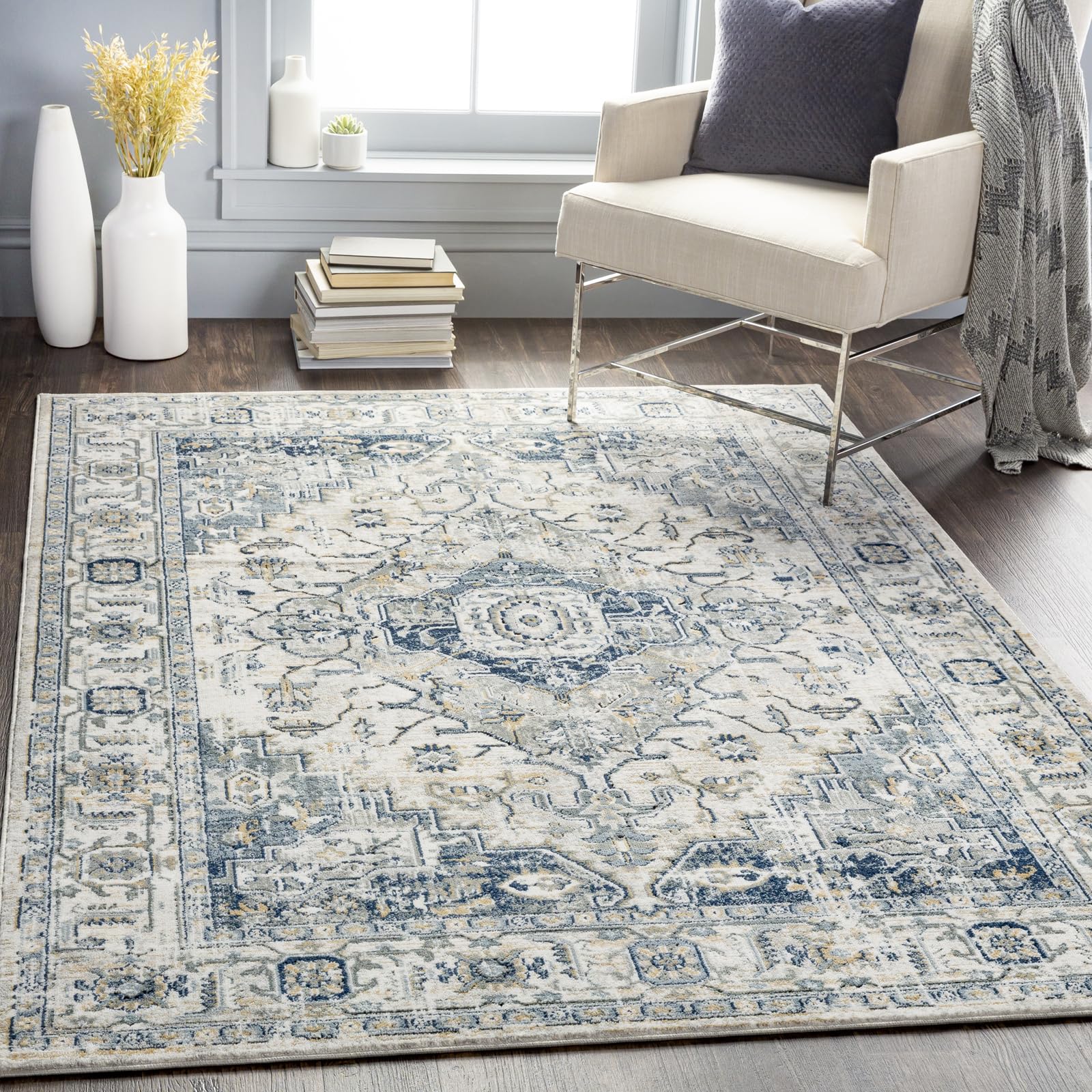 Livabliss DALILA Oriental Boho Area Rug - Blue - 160 x 220 cm