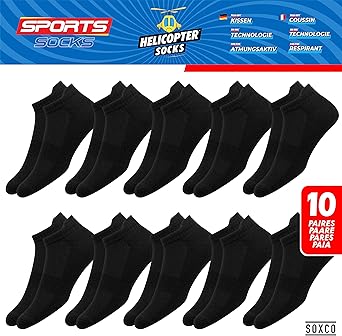 10 Paia Calzini Uomo/Donna Corti Sportivi - In Spugna Traspirante, Per Running Ed Estivi - Foto 3