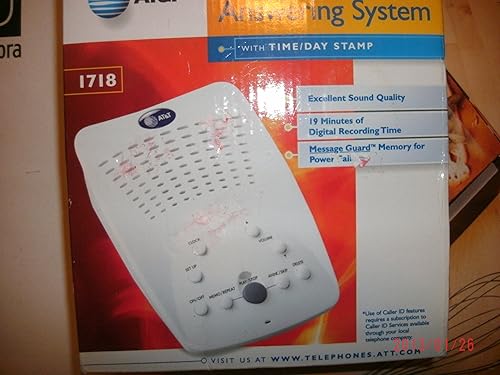 AT&T 1718 - Sistema de contestador digital (Wind Chill White)