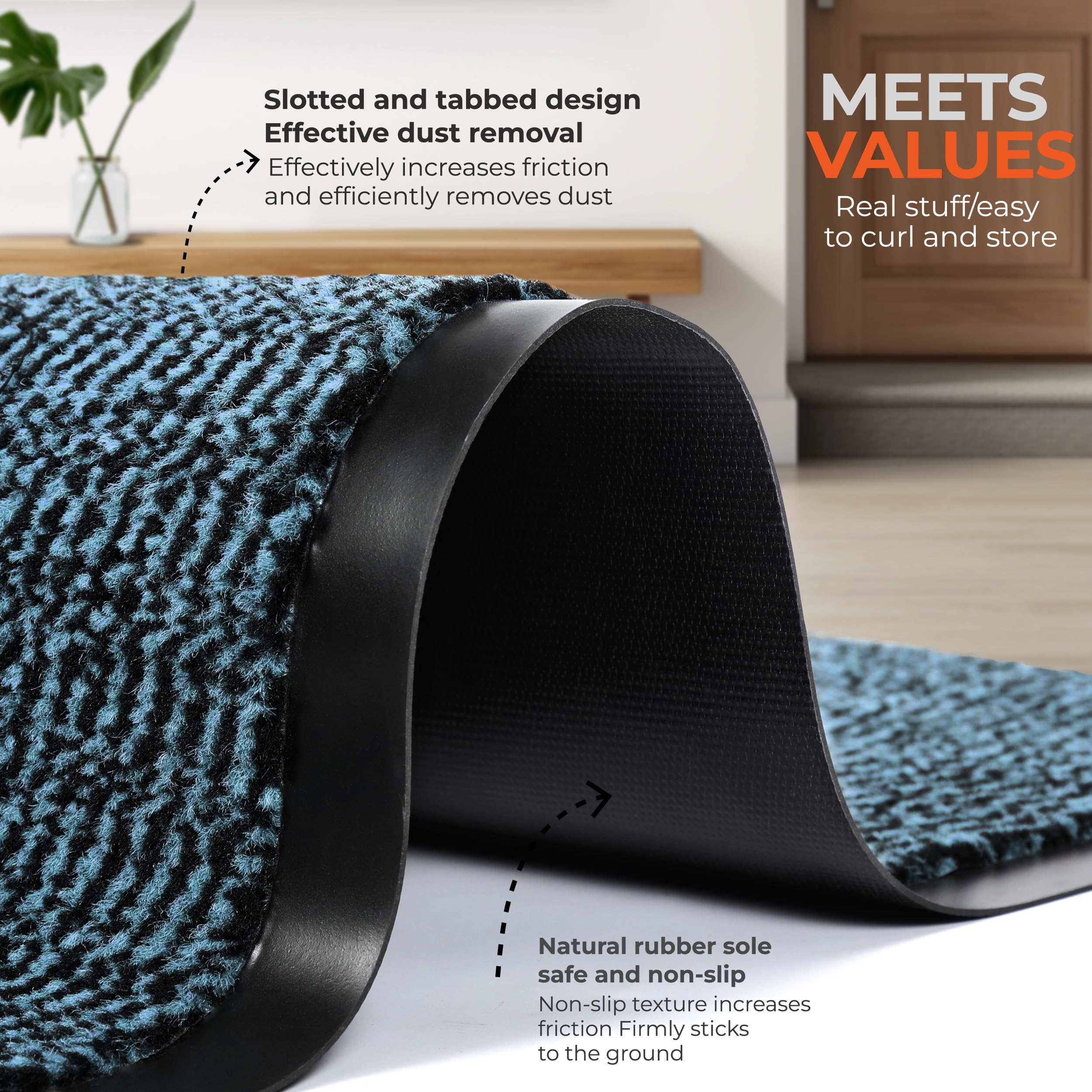 FB FunkyBuys Washable Door Mats, Heavy Duty, Non-Slippery & Stylish Floor Mat - Image 4