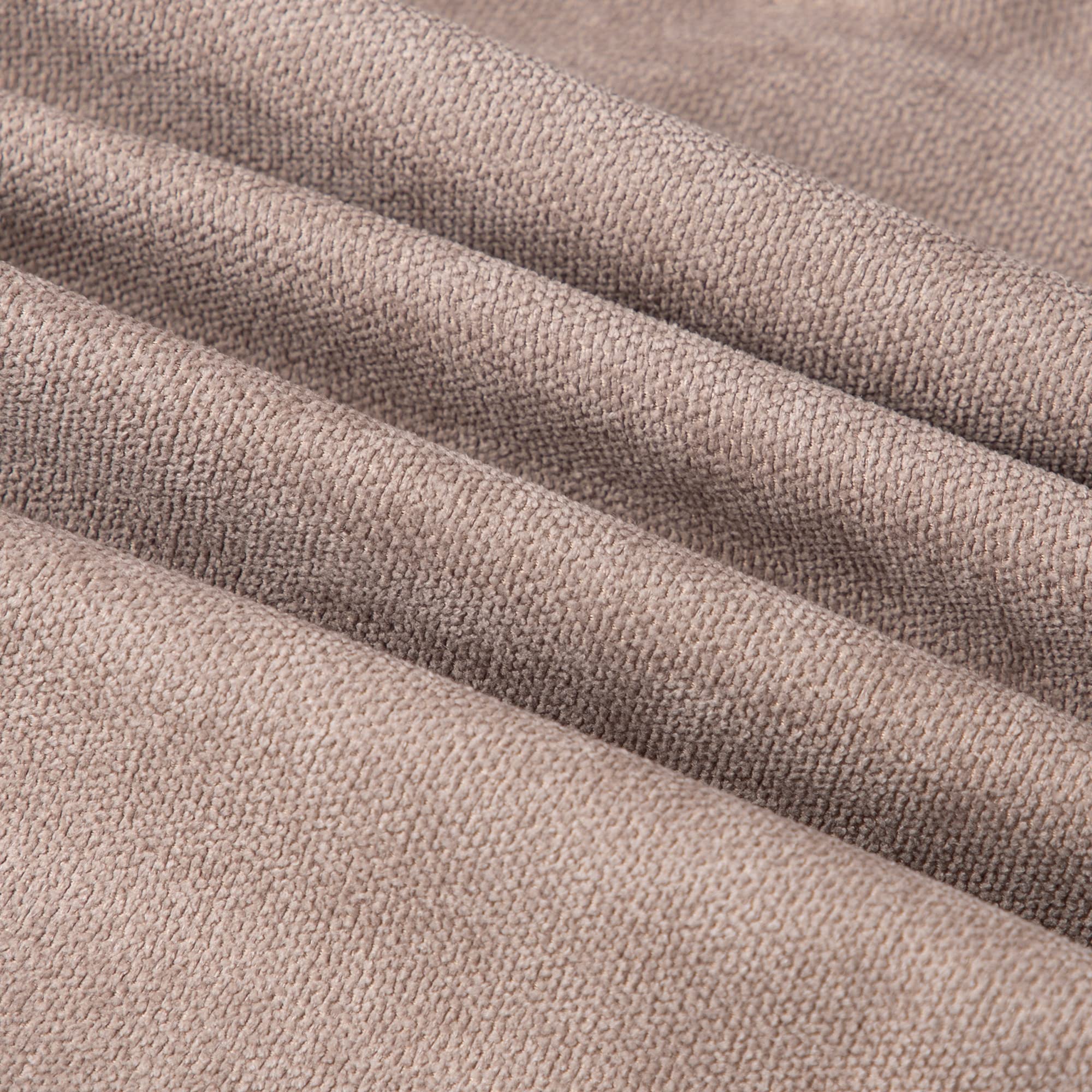 MADIZZ 2er Set kurzen Chenille Zierkissenbezüge weicher dekorativer Kissenbezug für Sofa, Schlafzimmer Kissenhülle Helltaupe 40x40 cm Quadrat