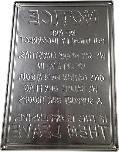 Miniatura 4 de AMERICAN WIT Letrero de metal grueso de 12 x 17 pulgadas con texto en 3D. Letrero de 2da enmienda a derecho, todo clima, exterior (aviso - Somos