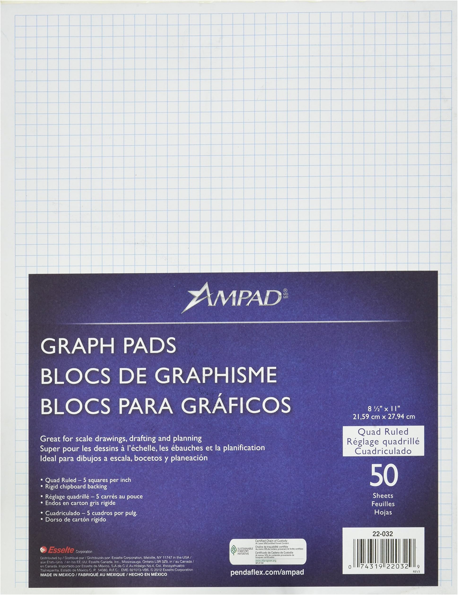 Double Sheets Legal Pad - 8 1/2" X 11 3/4", Canary Yellow, 100 Sheets, 3-Hole Punched & Perforated - View #4