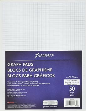 Ampad Faint Ink Quadrille Pads, Blue ESS22032C