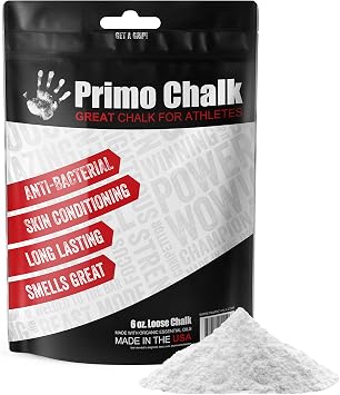 حقيبة Primo Chalk القابلة لإعادة الإغلاق مصنوعة من الطباشير السائب لرفع الأثقال وتسلق الصخور والجمباز، صُنعت في الولايات المتحدة الأمريكية، عبوة إعادة تعبئة كرة الطباشير للحصول على قبضة فائقة