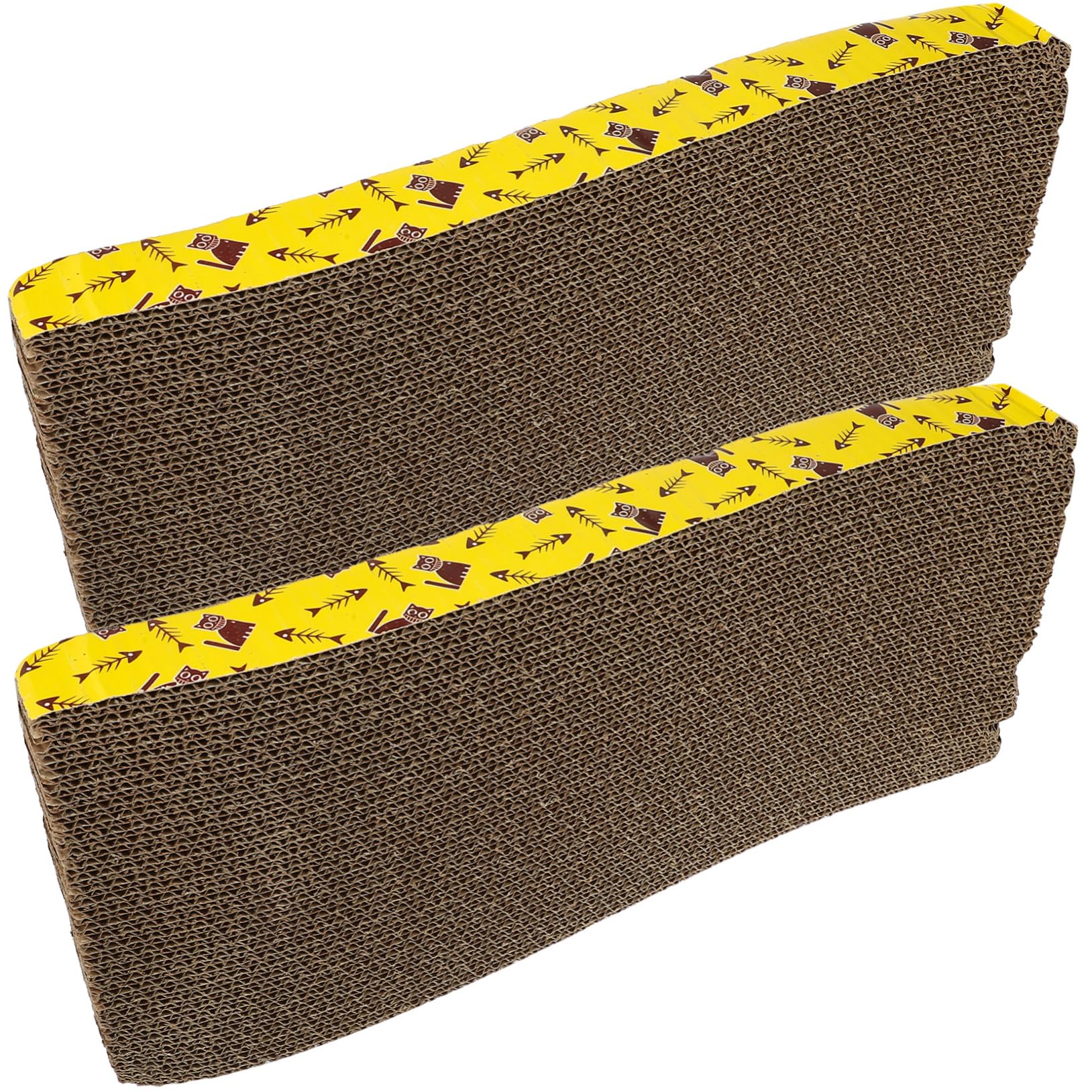 TOYANDONA Tiragraffi in Cartone Ondulato per Gatti e Kitten, Tavola Scratching Board per Allenamento e Gioco, 2pezzi Stabilità Elevata
