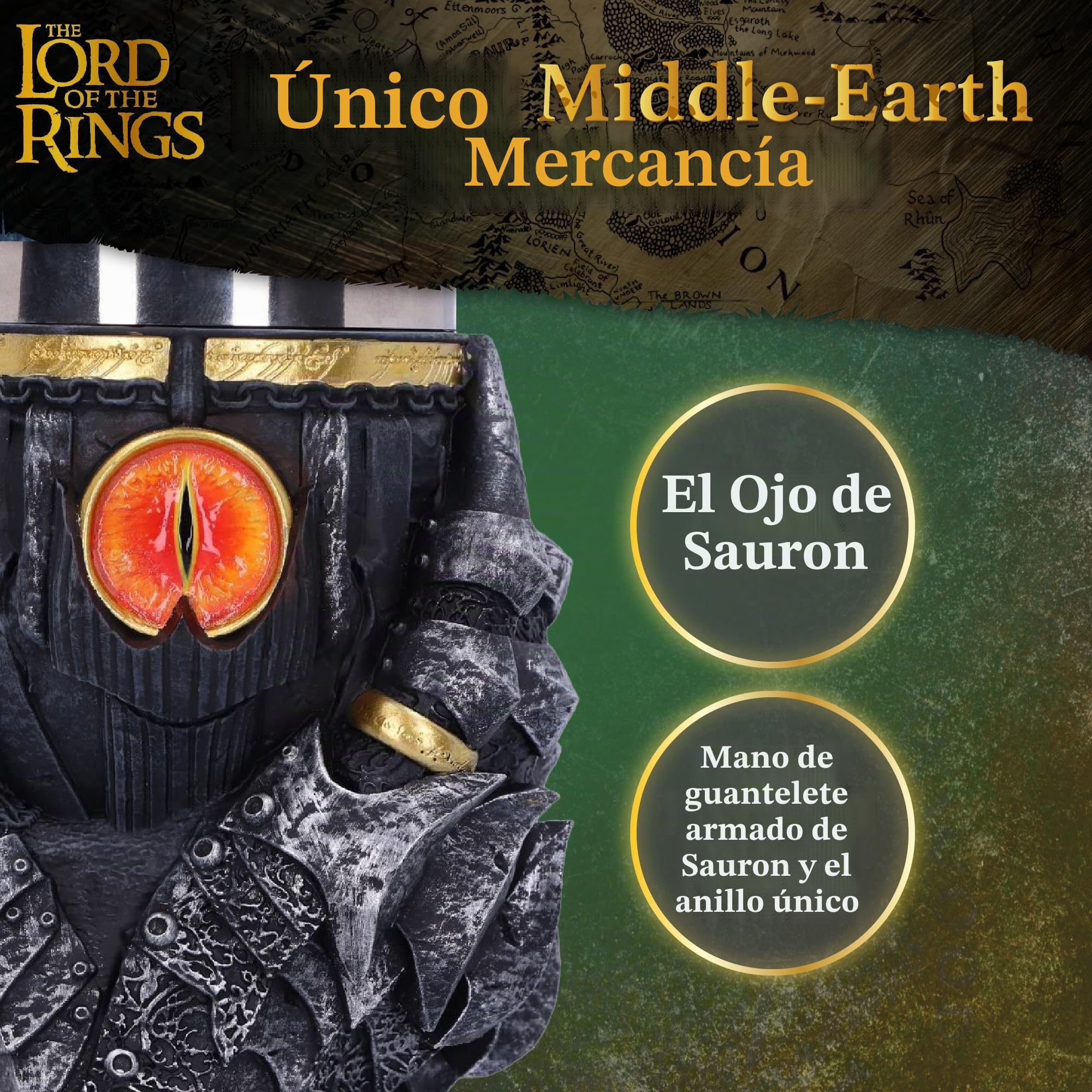Nemesis Now Copa B5895V2 - Sauron con licencia oficial del Señor de los anillos, gris, 22,5 cm