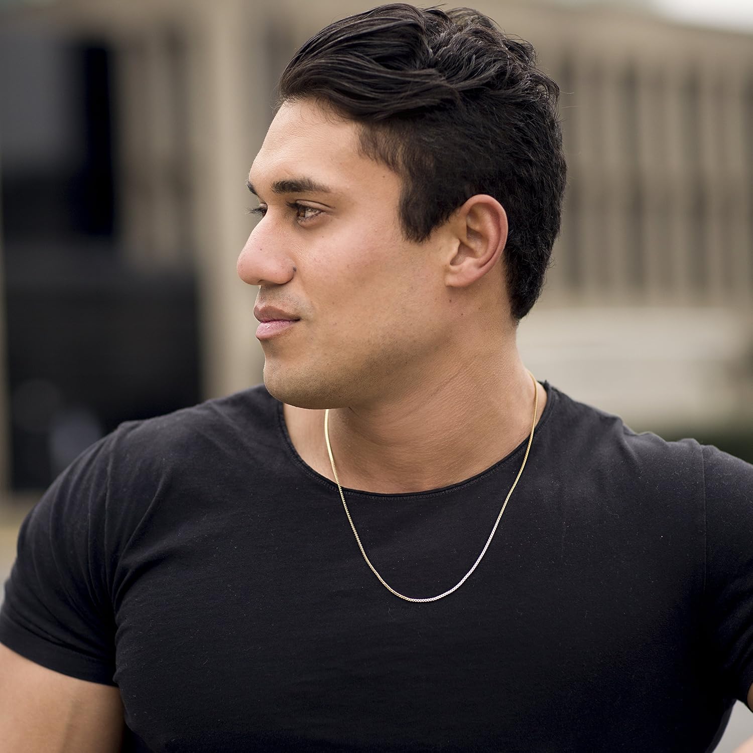 LIFETIME JEWELRY 1.4mm Box Chain Necklace for Women and Men 24k Real Gold Plated - Image 3