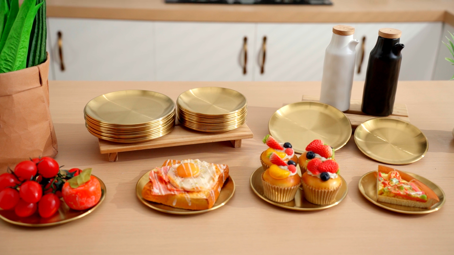 Amazon.com: Nuogo 20 Pieces Stainless Steel Gold Plates 6.5 Inch