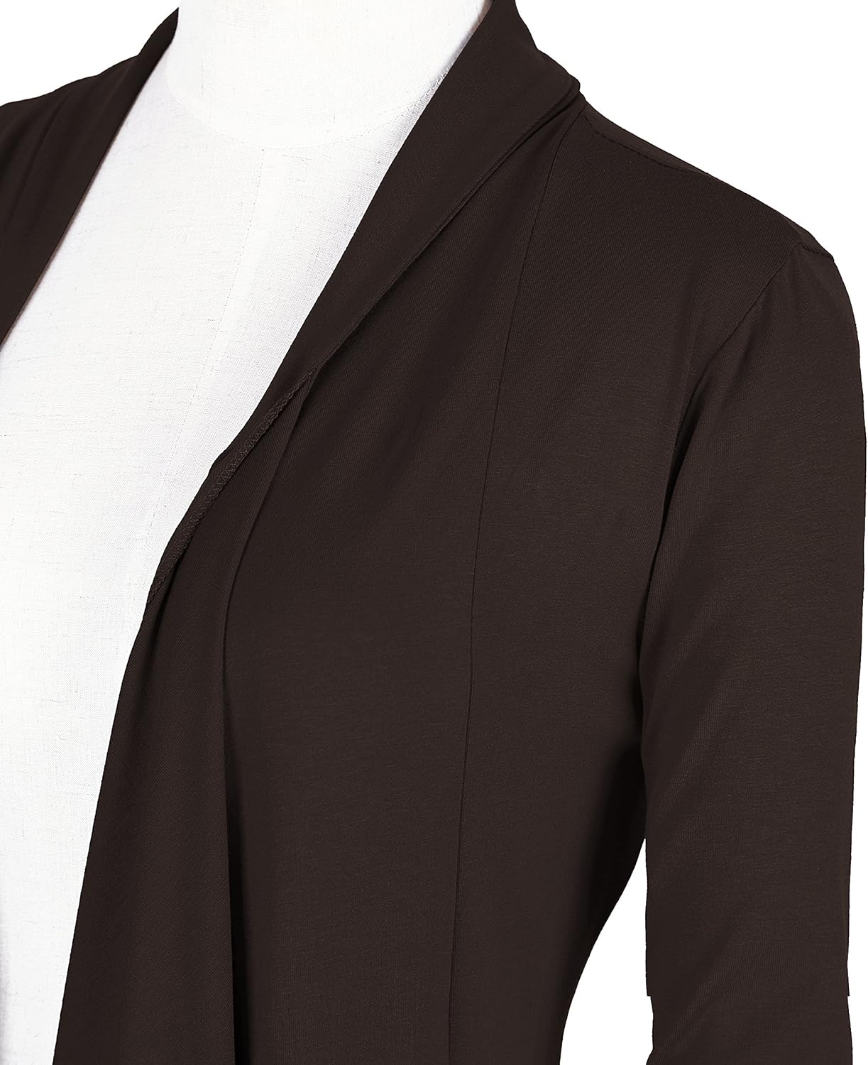 Urban CoCo Women's Drape Front Open Cardigan Long Sleeve Irregular Hem - Image 4