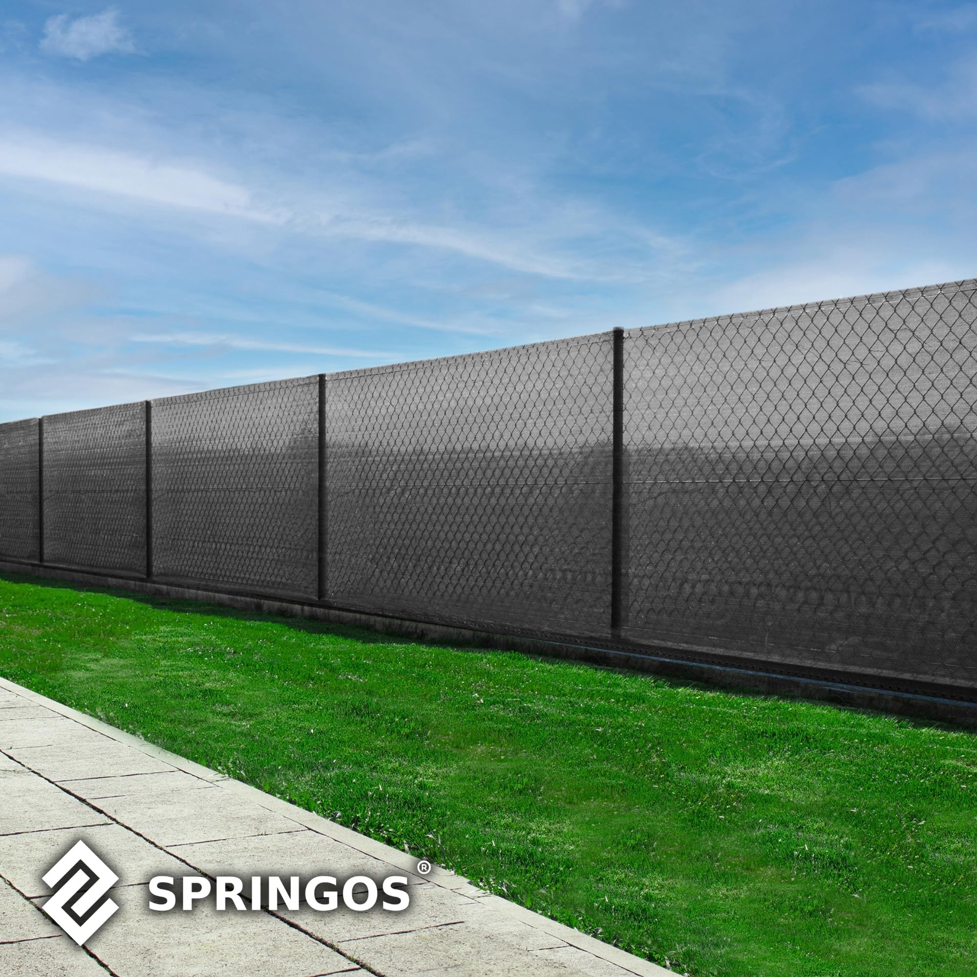 Schattennetz 1,5x50m 95% UV-Schutz + Kabelbinder – Sichtschutznetz mit hoher Dichte & verstärkten Rändern für Gartenzaun, Balkon, Terrasse, Sonnenschutz – SPRINGOS