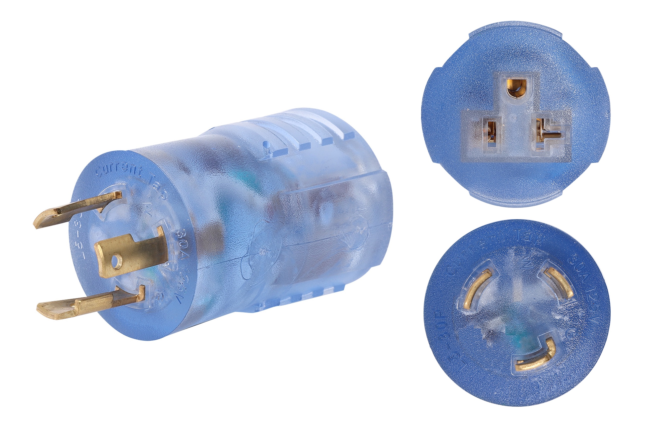 RVGUARD 30 Amp To 110V Adapter Cord - Convert RV Plug To 3 Household Outlets With LED Indicator