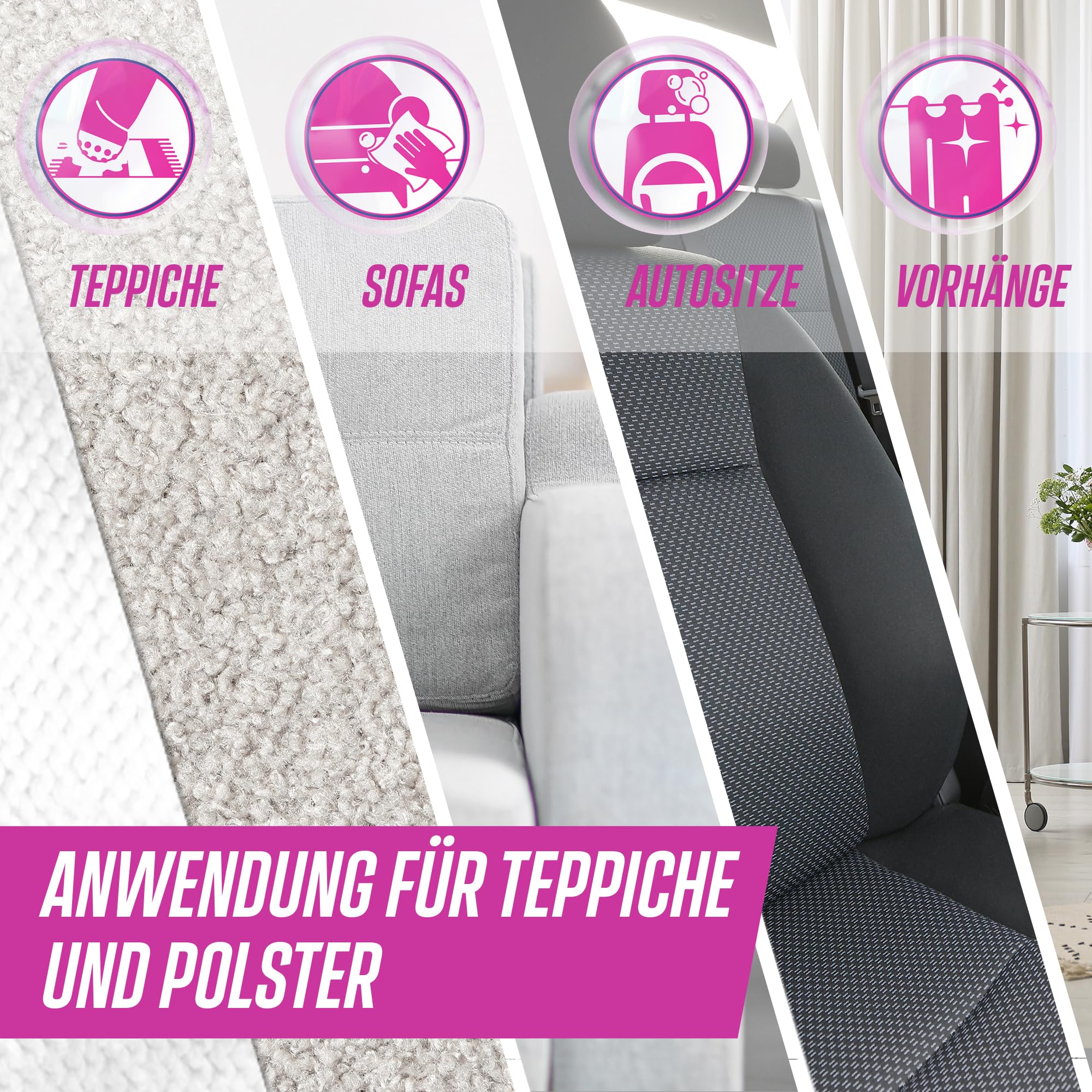 Vanish Oxi Action - Detergente per tappezzeria e moquette, in polvere, 1 x 820 g, grande superficie detergente per tappeti e tappezzeria contro sporco, cattivi odori e polvere (Confezione da 2)