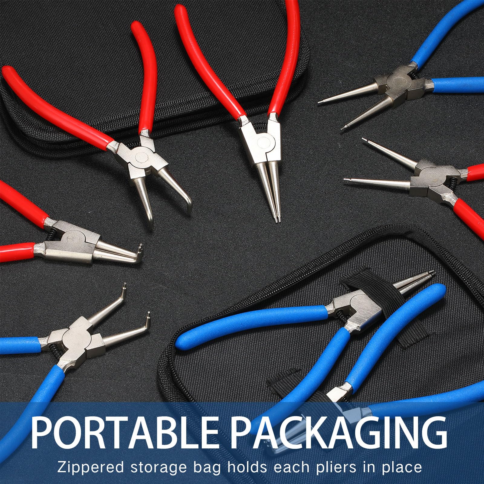 Snapklik.com : Leriton 8 Pcs Snap Ring Pliers Set 7 Inches Circlip ...