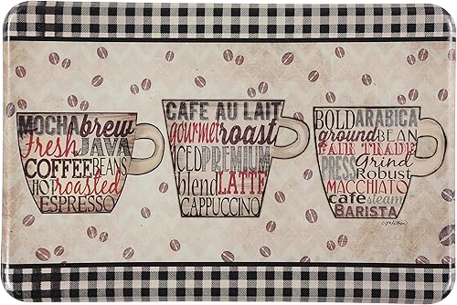 Miniatura 13 de J&V TEXTILES - Alfombra antifatiga y antideslizante impermeable de confort para cocina, piso del hogar, lavandería y oficina (gris, 20" x 36")