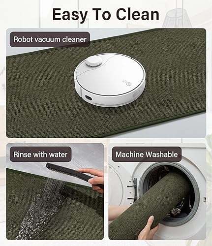 Miniatura 5 de YIHOUSE Alfombras de baño de 16 x 24 pulgadas, antideslizantes, de secado rápido, absorbentes, ultrafinas, lavables a máquina, se ajustan debajo de