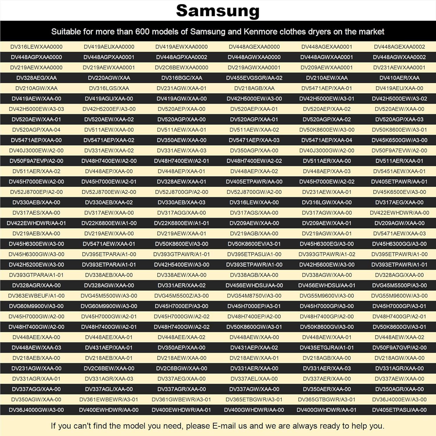 UPGRADED For Sam-Sung Dryer Repair Kit includes DC97-16782A Dryer Roller, DC93-00634A Idler Pulley, 6602-001655 Belt Replacement for Samsung Dryer dv42h5000ew/a3 By WFRWFR 7,8,9 Fit Model - Image 7