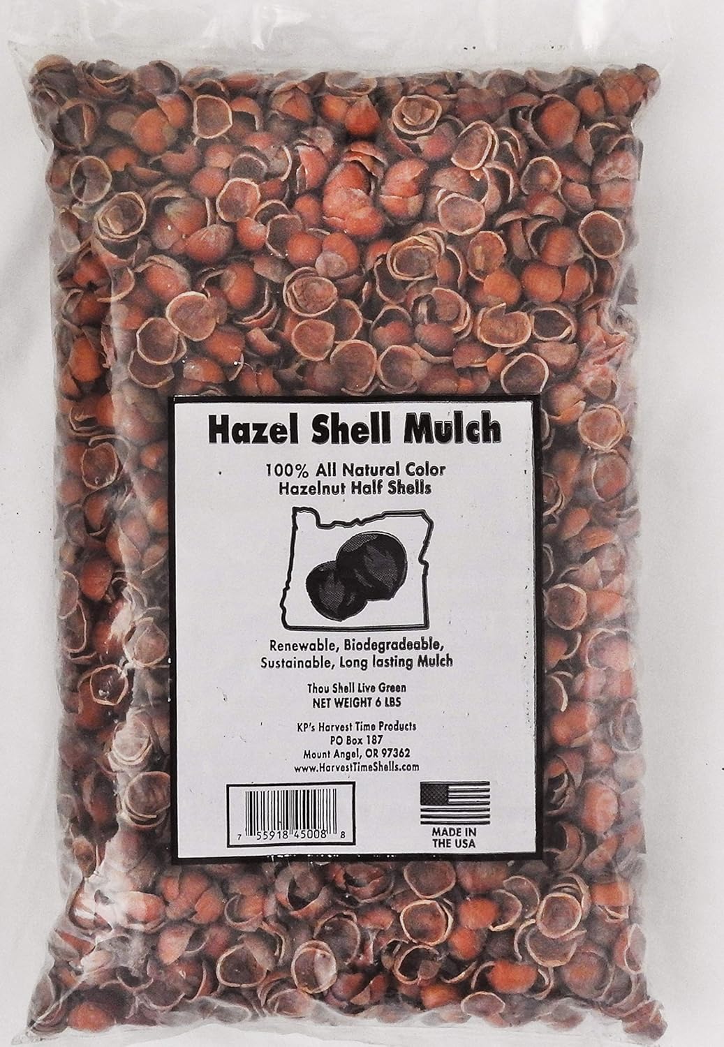 Hazel Shell Mulch Amendment Product 6 lbs (Hazelnut