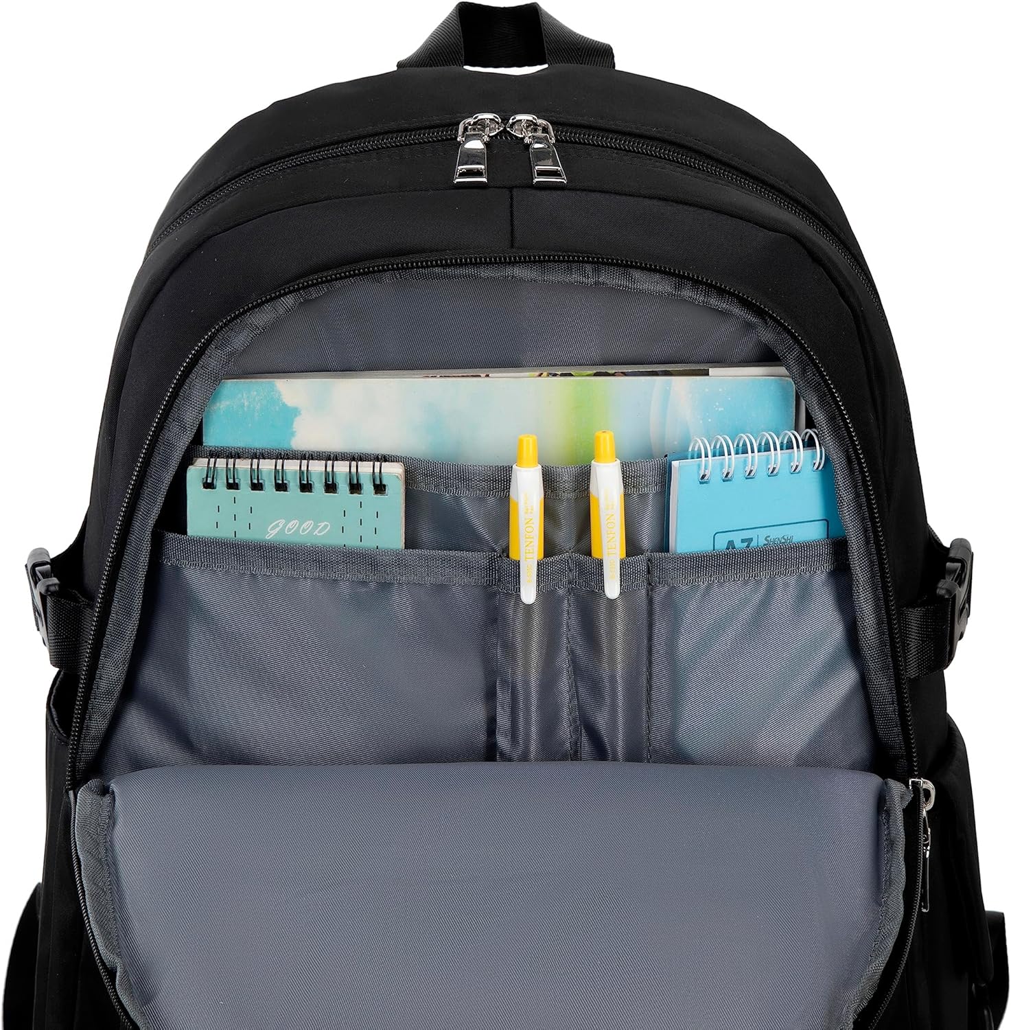 Waterproof School Backpack Set for Girl Fashion Women Backpack Purse College Bookbag Black - Image 5