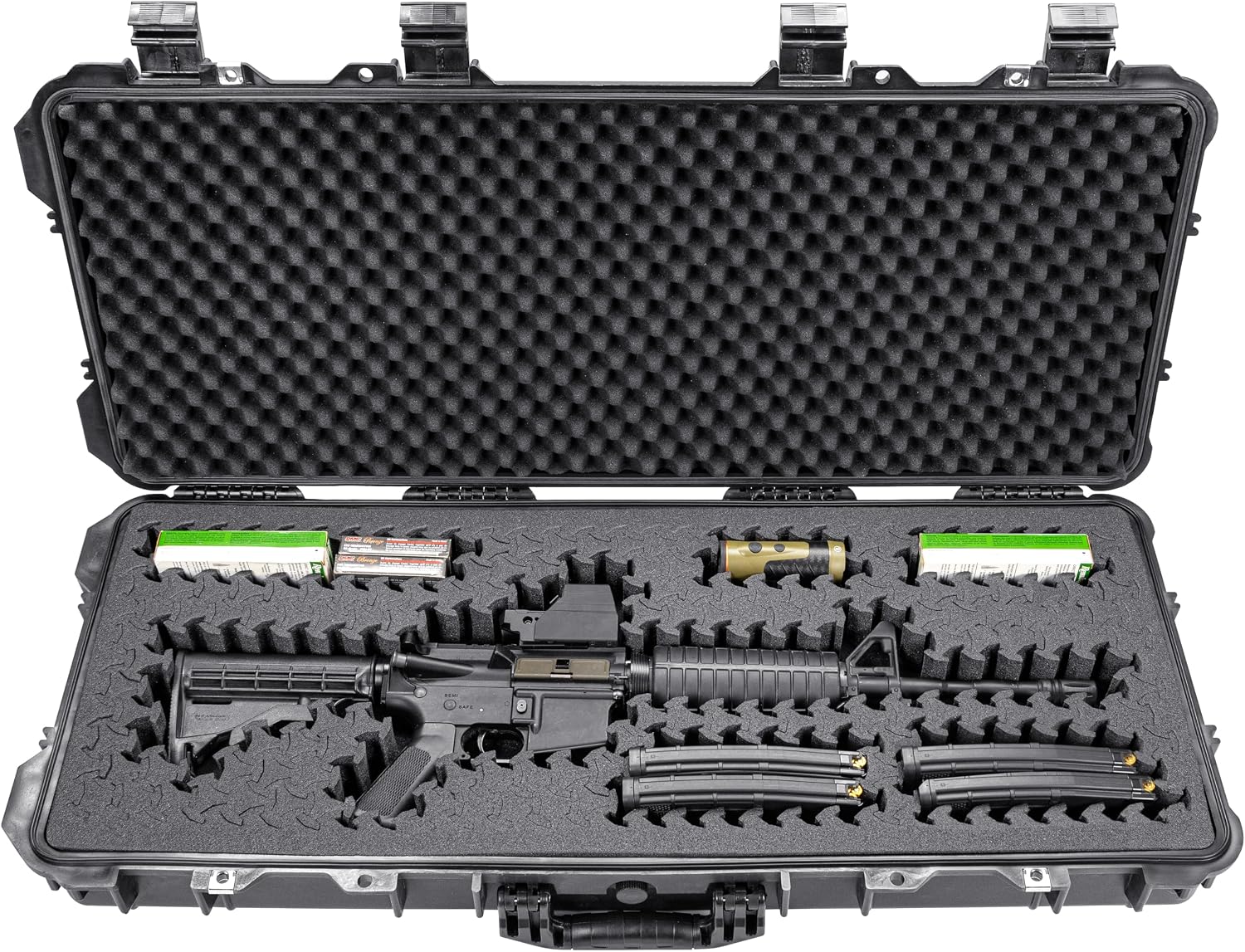 Eylar 44" Hard Roller Rifle Case w/Handheld Gaming Console UV Print and RAGAR 41.75" Foam Insert