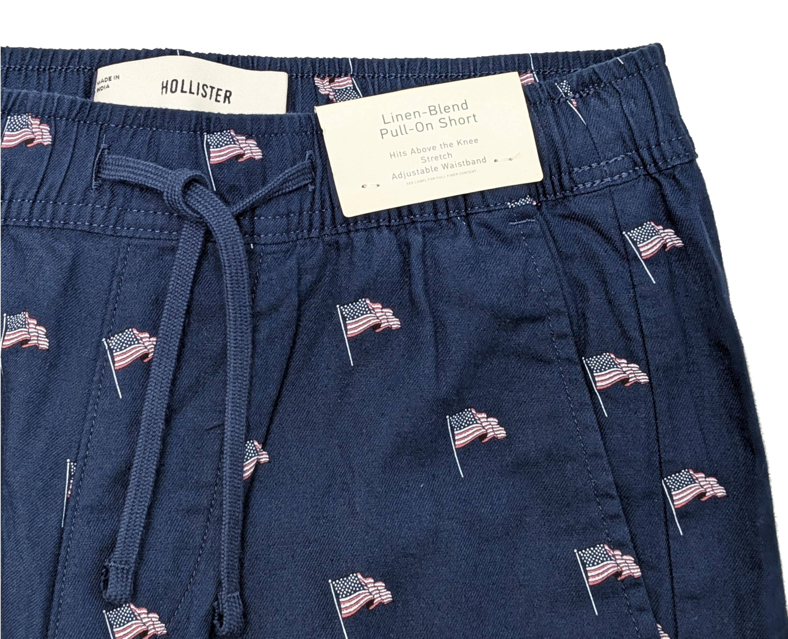 Hollister Men's Cotton-Linen Blend Pull-On Shorts (5.5" Inseam) HOM-15 - Picture 8 of 10
