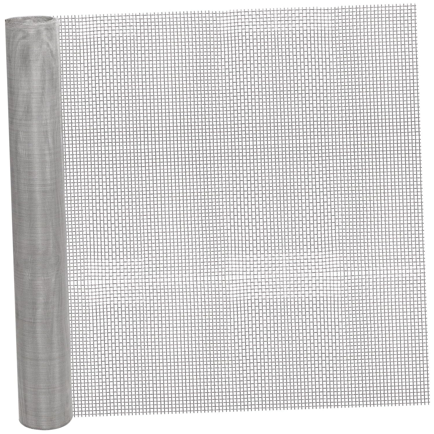 VOSAREA 1roll Stainless Steel Wire Mesh Metal Screen for and Doors Tear-Resistant Easy Installation for Ventilation and Filtering Needs