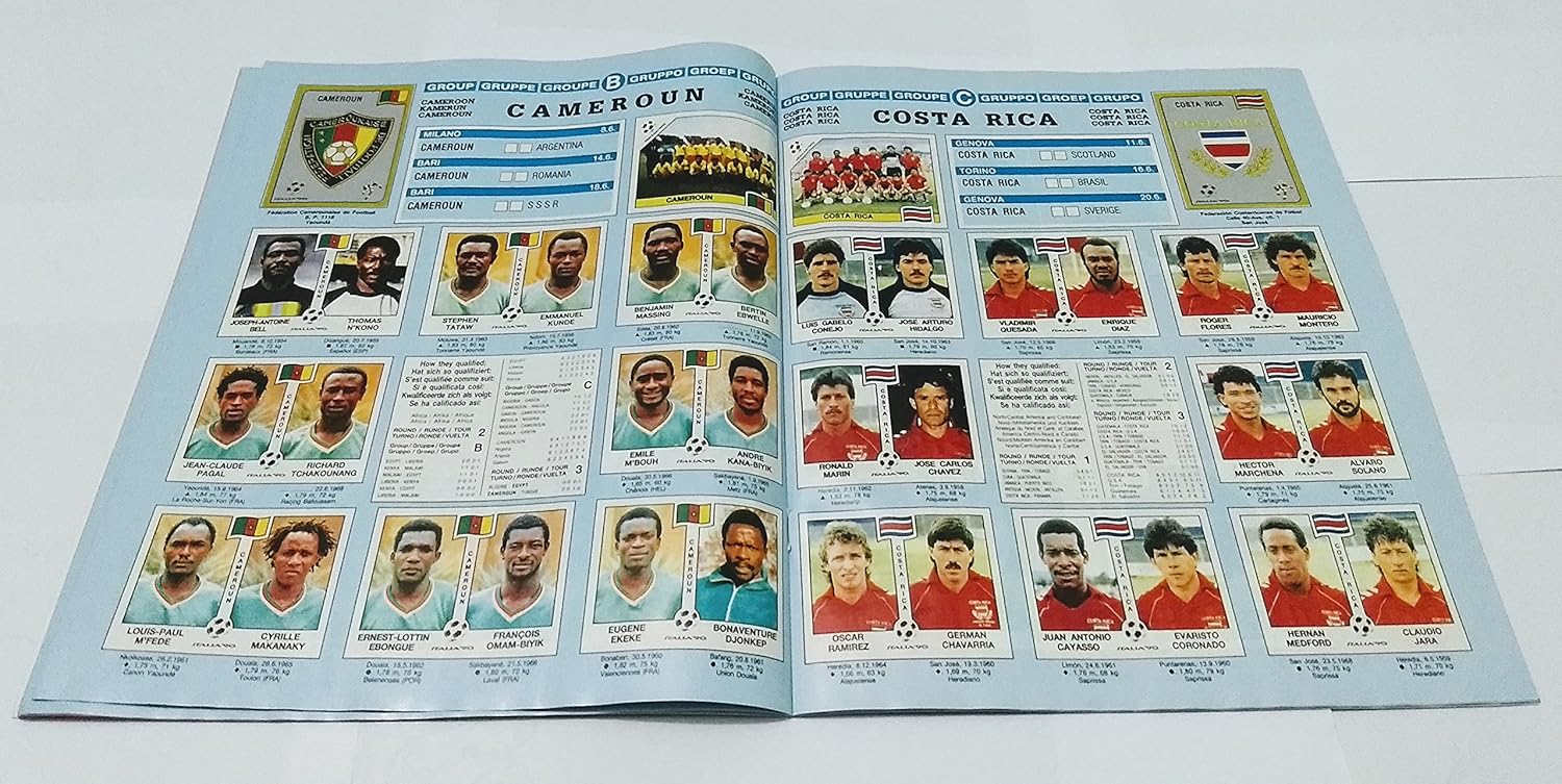 PANINI World Cup ITALY 90 Album Players Images Printed Mundial Copa del Mundo