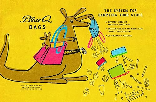 Miniatura 9 de Blue Q Bear Neccessities - Estuche para lápices con cremallera gruesa, resistente y fácil de limpiar, 4.25 pulgadas de alto x 8.5 pulgadas de ancho,