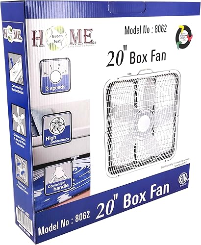 Miniatura 6 de UW UNIWARE THE NAME YOU TRUST 8062 Ventilador de piso portátil de 3 velocidades de 20 pulgadas, funcionamiento silencioso, 125 V