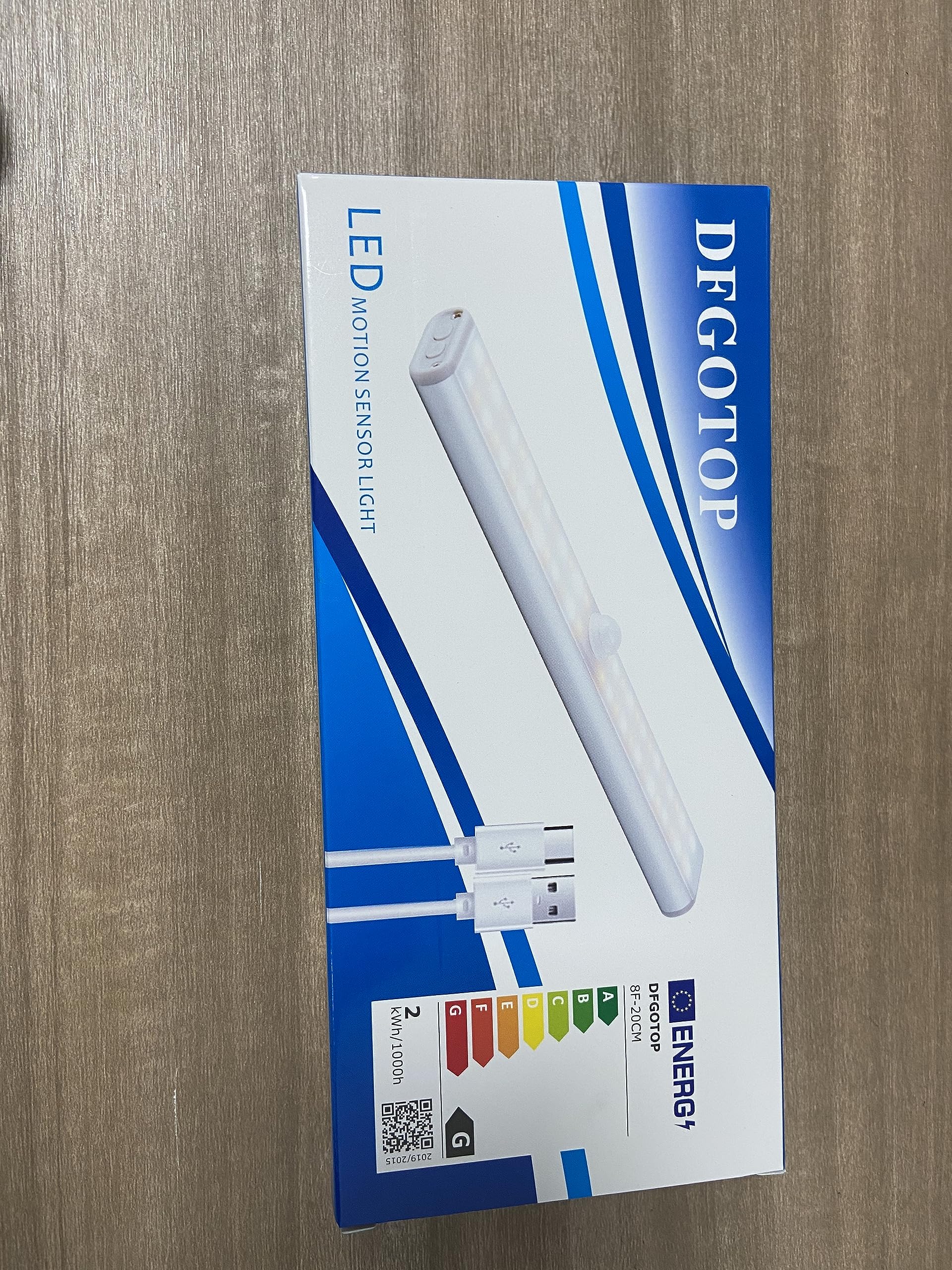 DFGOTOP Luce Cucina 56 Led Ricaricabile Senza Fili, Led per Armadio con Sensore Movimento, Lampada Calda Led Sottopensile USB Magnetica, Luminosità Gratuita 3 Colori 4 Modalità 20CM 3 Pezzi