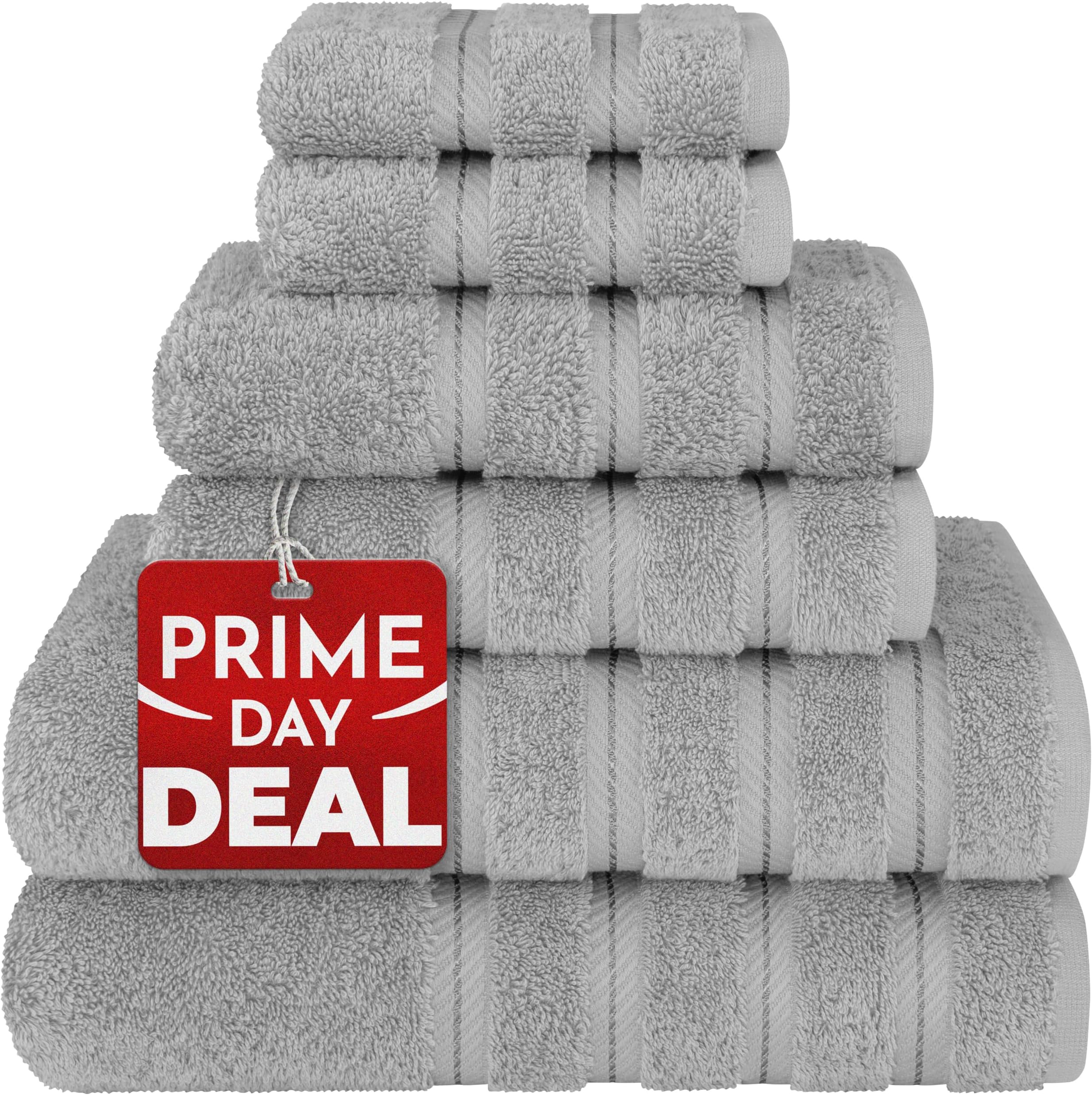 American Soft Linen 100% Cotton Luxury Turkish Towels, 6 Piece Towel Set