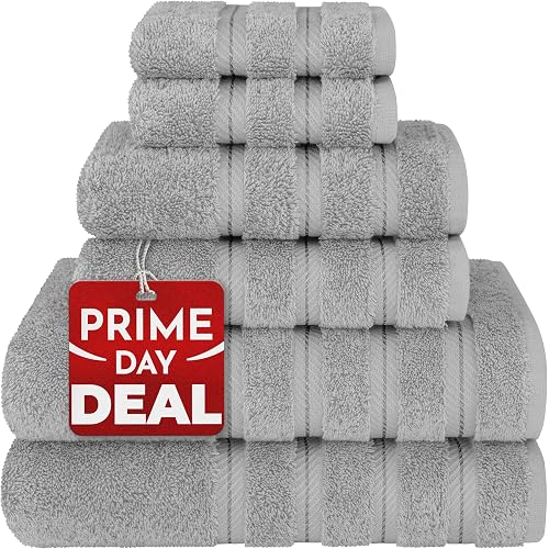 American Soft Linen 100% Cotton Luxury Turkish Towels, 6 Piece Towel Set