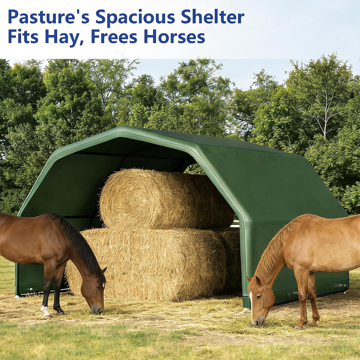 Portable Shed,Multi-Use Waterproof & UV Treated Cover with Heavy-Duty Steel Frame,Quick Assembly for Horse Shelter,Livestock and Goat Shelter