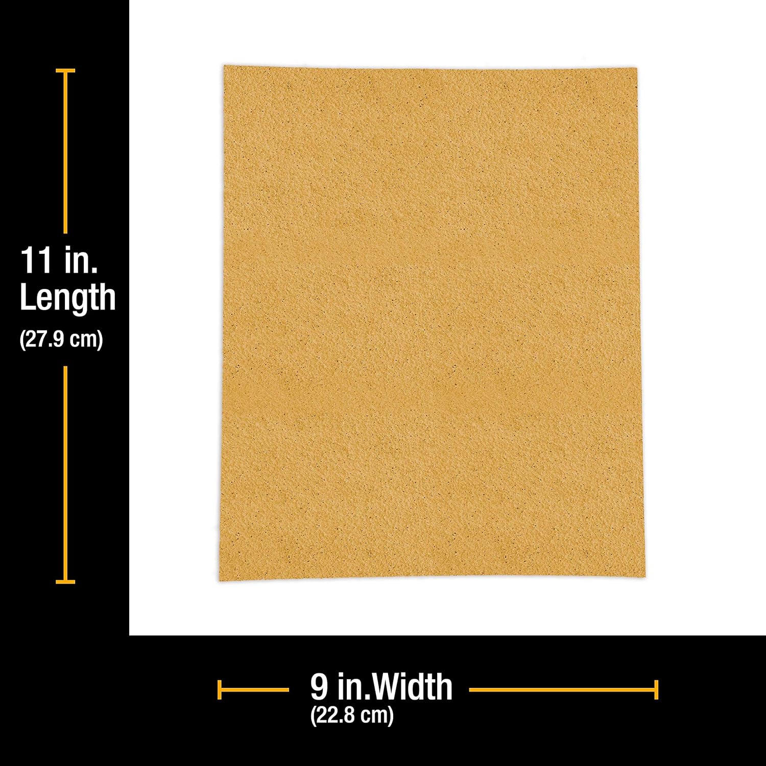 Dura-Gold Premium 9" x 11" Gold Sandpaper Sheets, 40 Grit (Box of 6) - Wood Furniture Woodworking, Automotive Paint - Full-Size Cut to Use on 1/4, 1/3, 1/2 Sheet Finishing Sanders, Hand Sanding Block - 