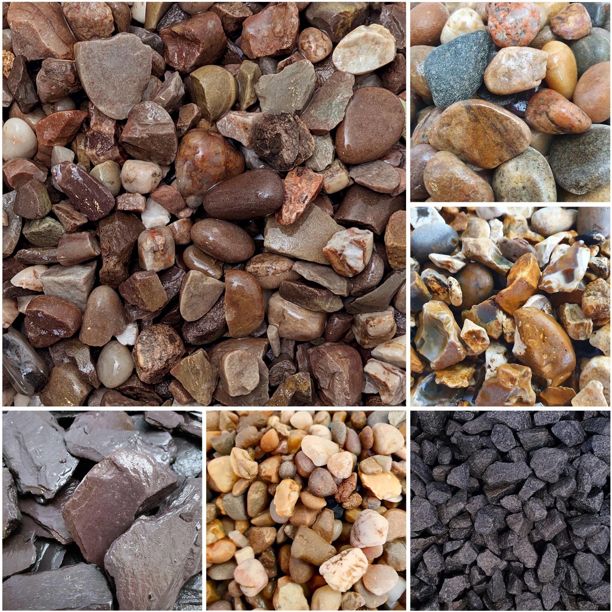 Elixir Gardens Aggregates for Flowerbeds, Rockery, Patio & Paths, Driveway & Ground Cover | 1kg to 800kg Bags | Staffordshire Pink Quartzite Chippings (20mm) โ image 1