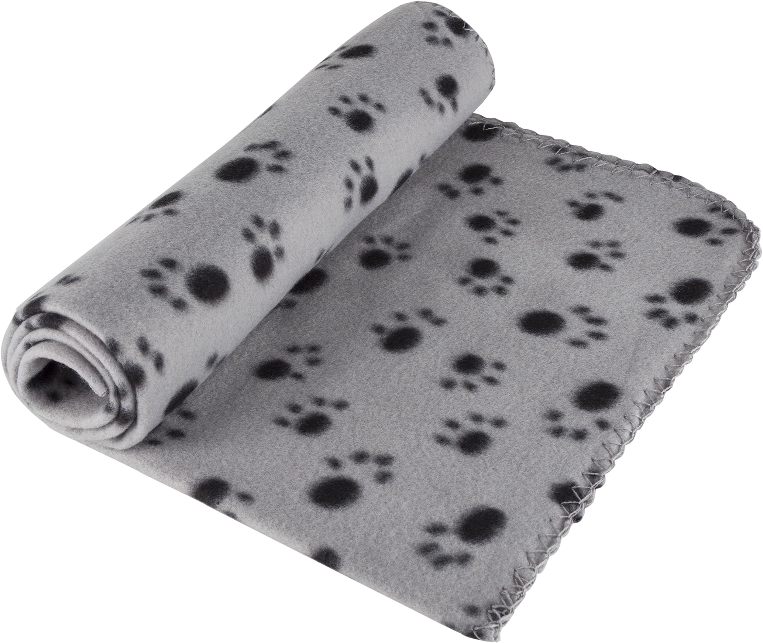 Premium Soft Pet Blanket for Dog Cat Size: 39 x 27 in. Beautiful Black Paw All Over Prin Warm Bed Fleece Blanket for Puppies & Cats Sleep Mat Cover Perfect Pet Warming Blanket for Indoor and Outdoor.