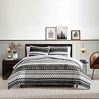 Vista 14 de Eddie Bauer - Juego de edredón Twin, ropa de cama de algodón reversible con funda a juego, prelavado para mayor suavidad (Kingston Navy, Twin)