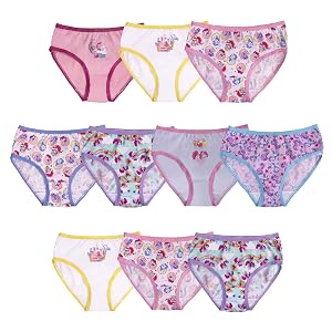My Little Pony Girls 100 Combed Cotton Underwear Multipacks in Sizes 2 3tt 4t 4 6 and 8