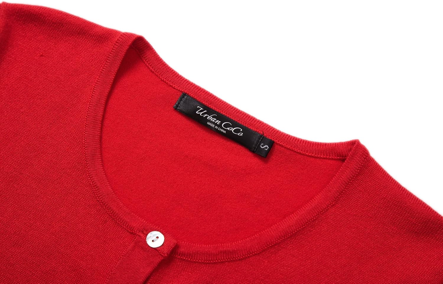 Urban CoCo Women's Long Sleeve Button Up Cropped Cardigan Sweaters for Women Crew Neck Short Bolero Shrug for Dresses - Image 4